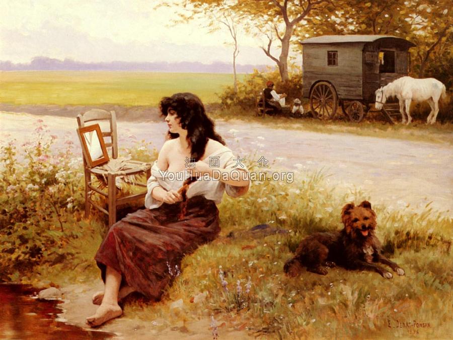 La Gitane A La Toilette - 爱德华·伯纳德·代巴·博桑